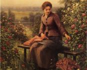 Seated Girl with Flowers - 丹尼尔·李奇微爵士